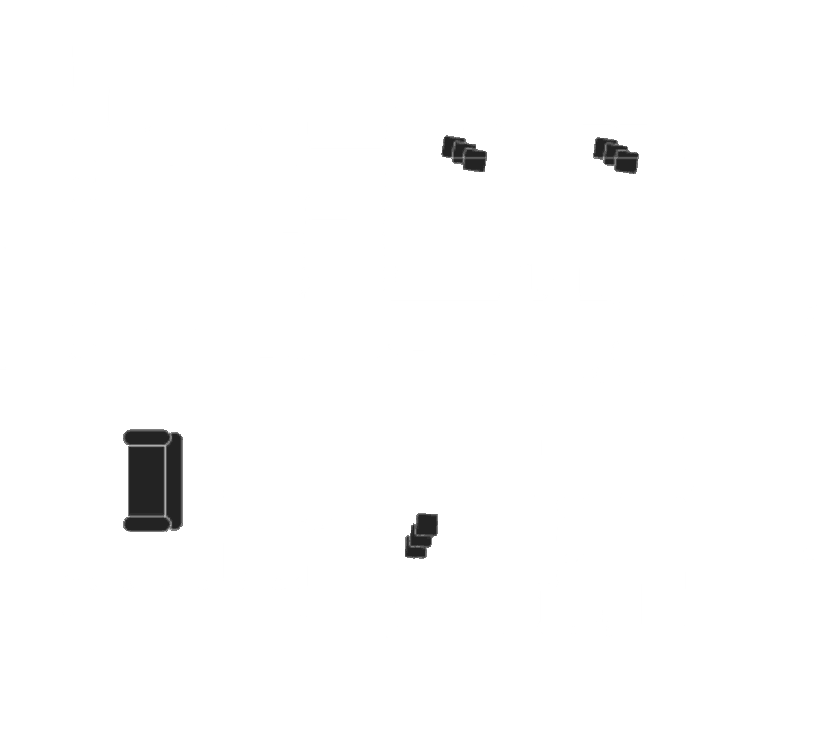 Architectural floor plan of a multi-room building with detailed layout.